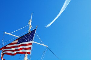 Blue Angels And Flag